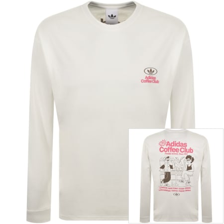 adidas Originals Long Sleeve Cafe T Shirt White | Mainline Menswear us